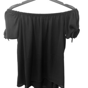 Black off the shoulder top